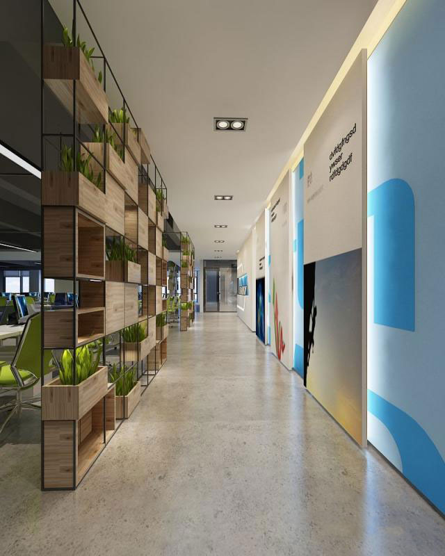 杭州良渚辦公室過道裝修設計效果圖