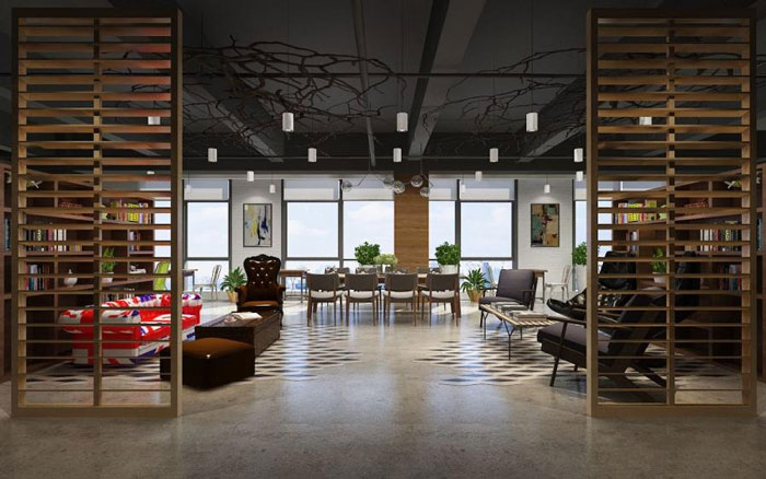 杭州良渚辦公室閱讀區(qū)裝修設計效果圖