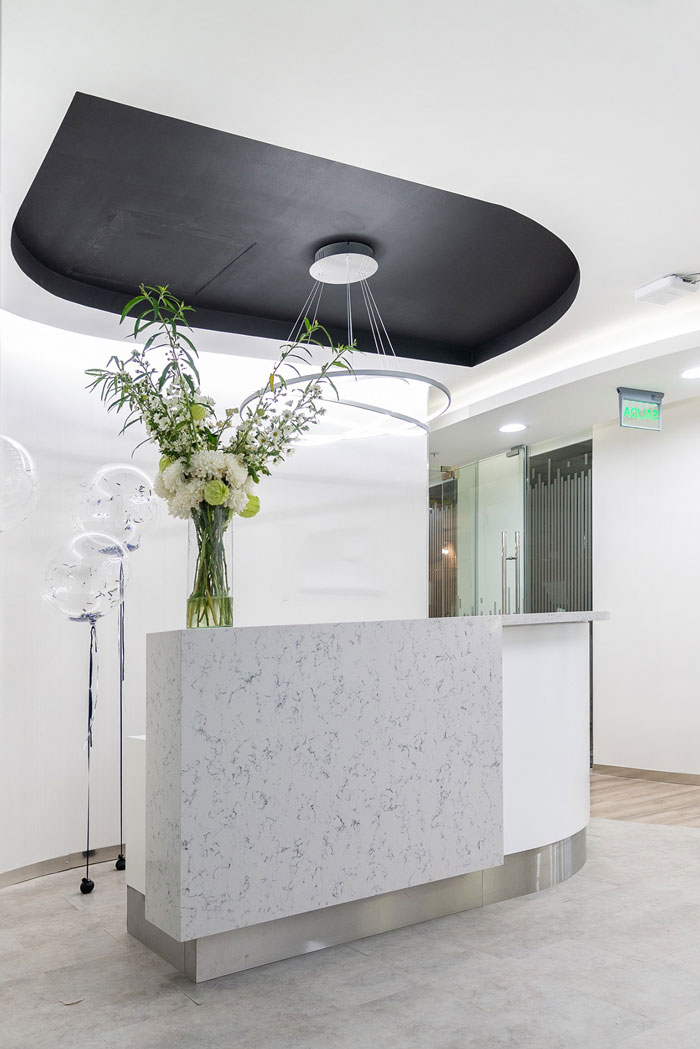 美容公司辦公室前臺裝修設計效果圖