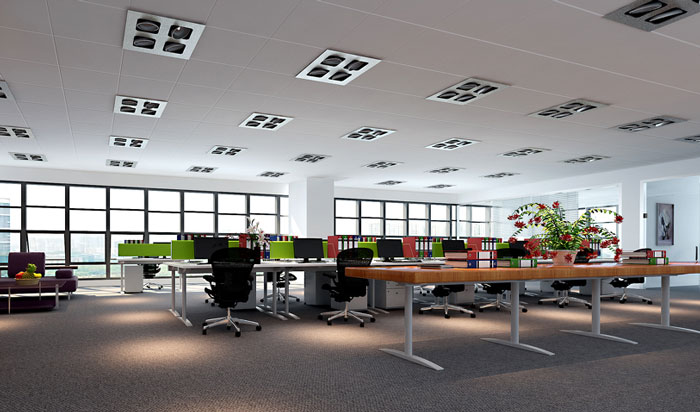 企業孵化器辦公室辦公區裝修設計效果圖