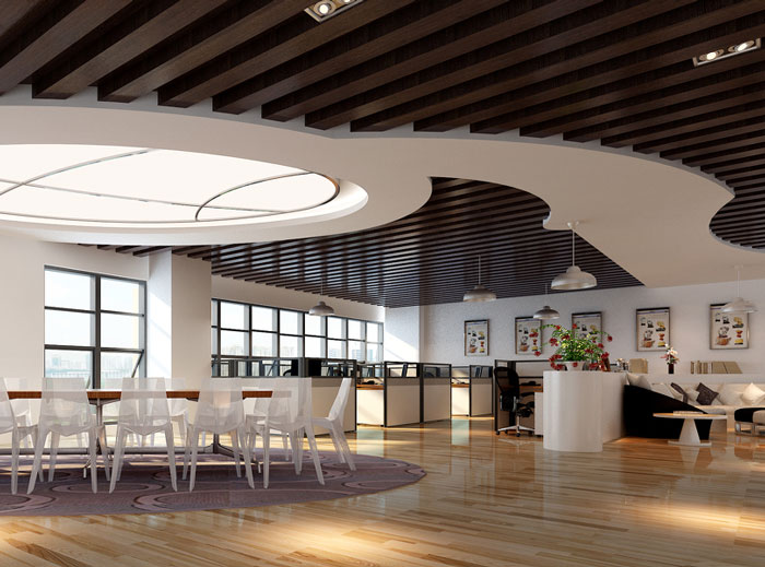 企業孵化器辦公室辦公區裝修設計效果圖