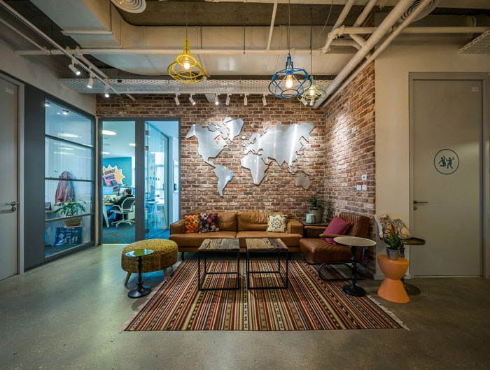 軟件公司辦公室接待區裝修設計實景圖