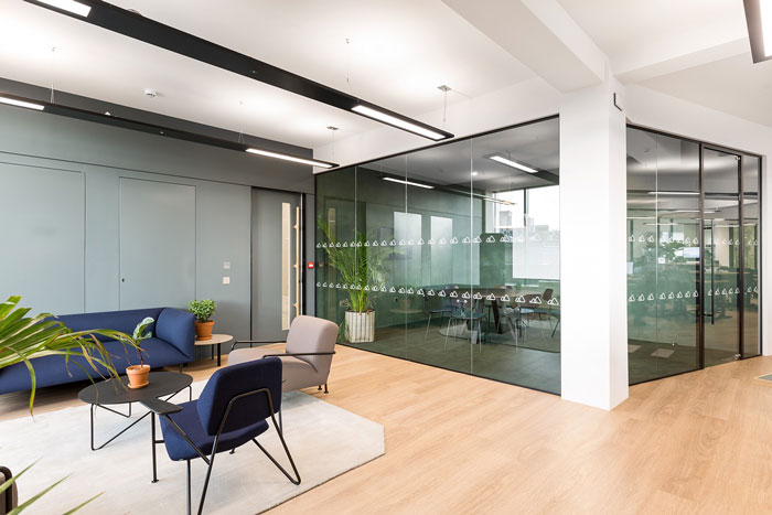 數(shù)據(jù)公司辦公室前臺接待裝修設(shè)計效果圖