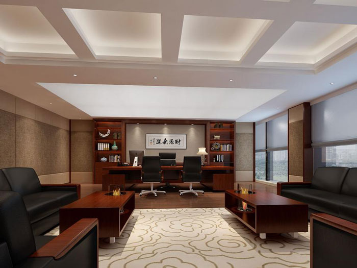 杭州倉前董事長辦公室裝修設(shè)計效果圖