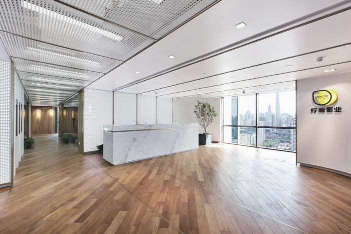 影視公司辦公室前臺裝修設計效果圖