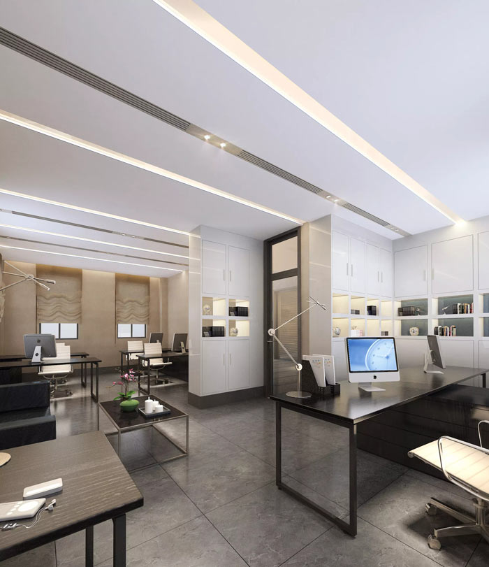 政府辦公室辦公區裝修設計效果圖