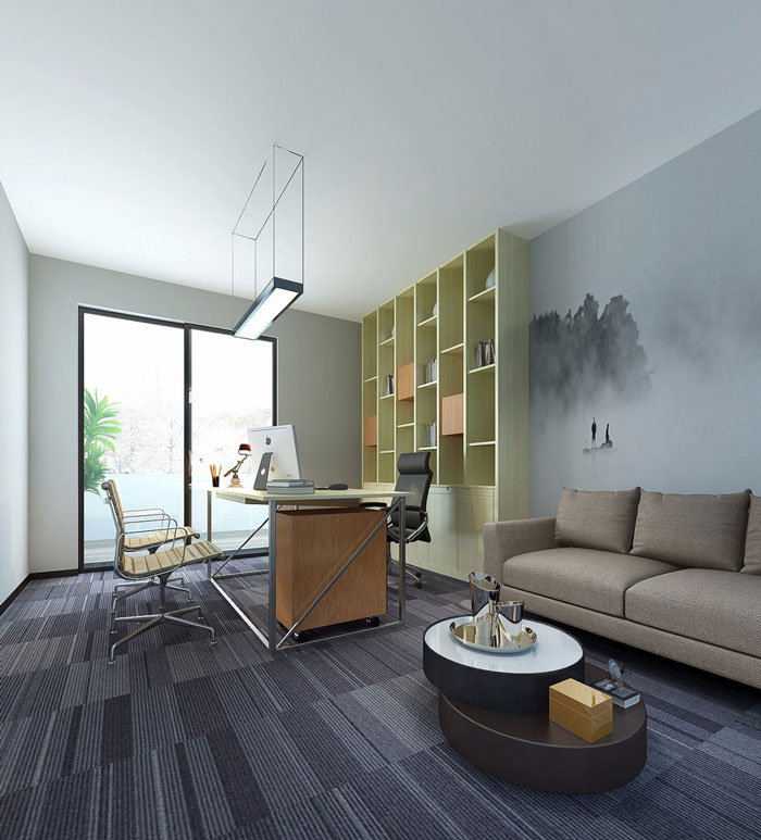 新中式禪意經理辦公室裝修效果圖