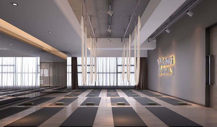瑜伽館瑜伽區裝修設計效果圖