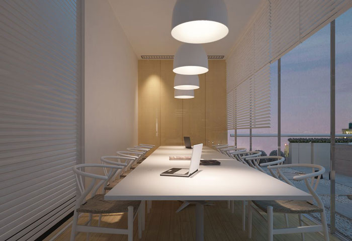 現(xiàn)代中式辦公會所會議室設計效果圖