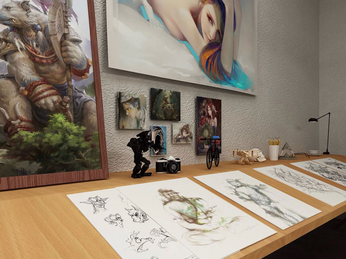 躍層辦公室裝飾設計效果圖