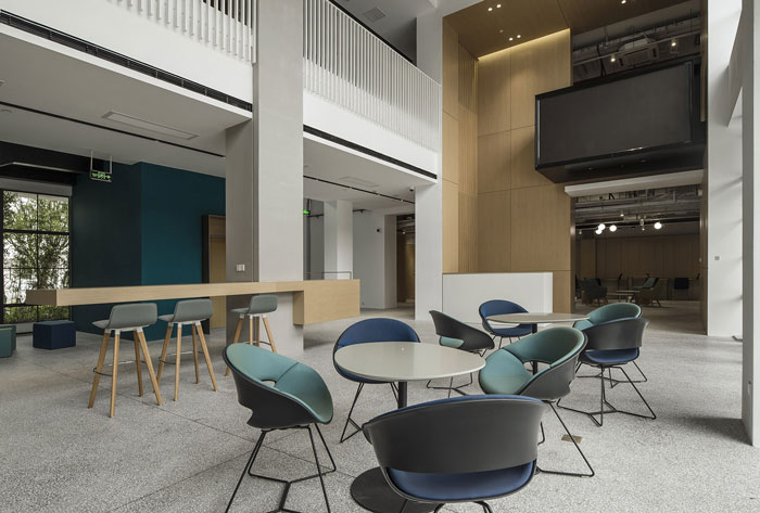 廠房辦公空間大廳裝修設計效果圖