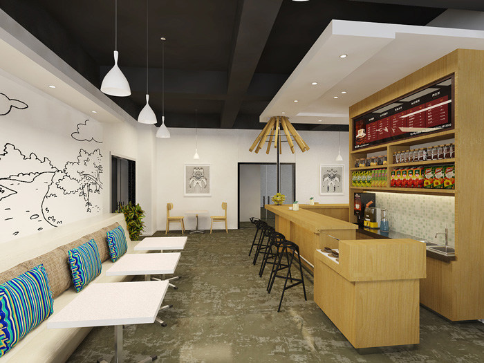 創業園區辦公樓休息區裝修設計效果圖