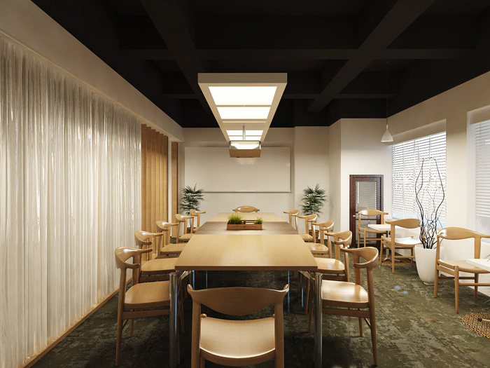創業園區辦公樓會議室裝修設計效果圖