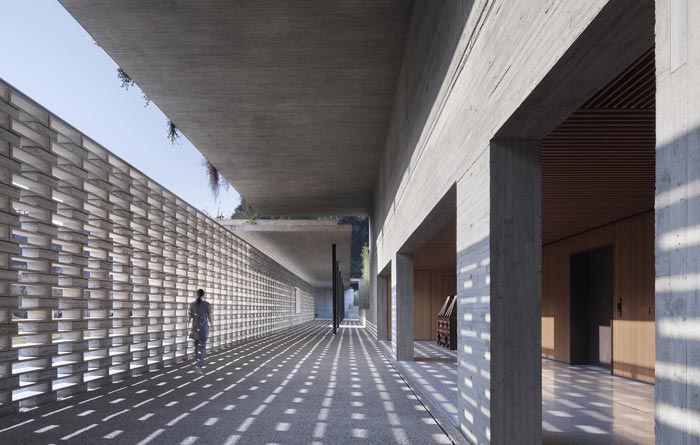 陽朔糖舍酒店連廊裝修設計效果圖