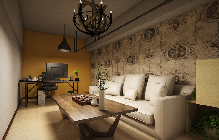 loft工業風總經理辦公室裝修設計效果圖