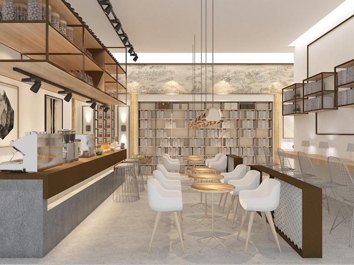 黨群服務中心書吧/咖啡館裝修設計效果圖