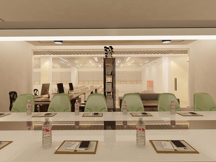 黨群服務中心大會議室裝修設計效果圖