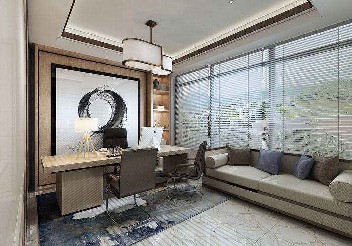 新中式經理辦公室裝修設計