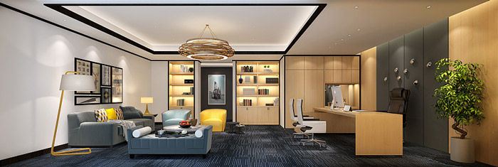 投資管理公司總監辦公室裝修設計效果圖
