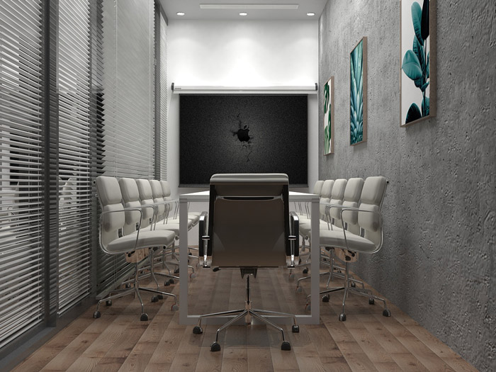 廠房改造辦公室會議室裝修設(shè)計效果圖
