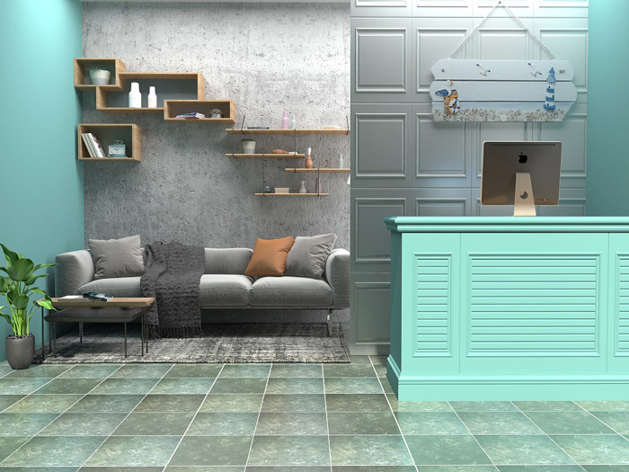 廠房改造辦公室前臺裝修設(shè)計效果圖