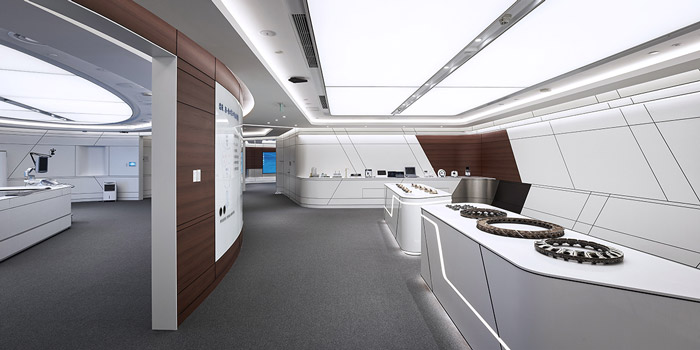 科技園區辦公樓展廳裝修設計效果圖