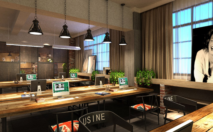 服裝公司辦公區裝修設計效果圖