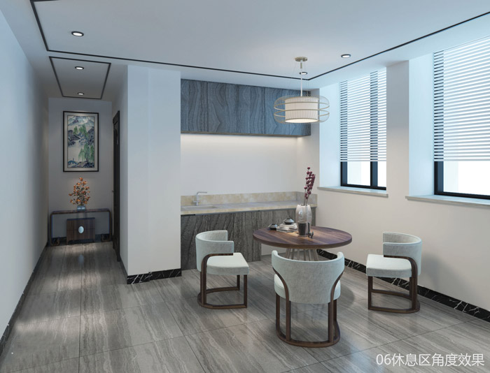 中式家庭辦公室休息區裝修效果圖