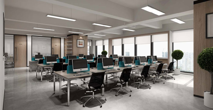 食品公司辦公室辦公區裝修設計效果圖