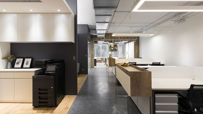 鞋業公司辦公室走廊裝修設計效果圖