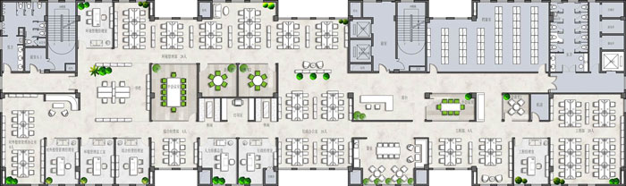杭州環保公司辦公樓8F平面圖