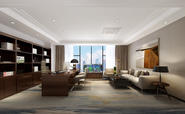 杭州外貿公司總經理辦公室裝修設計效果圖