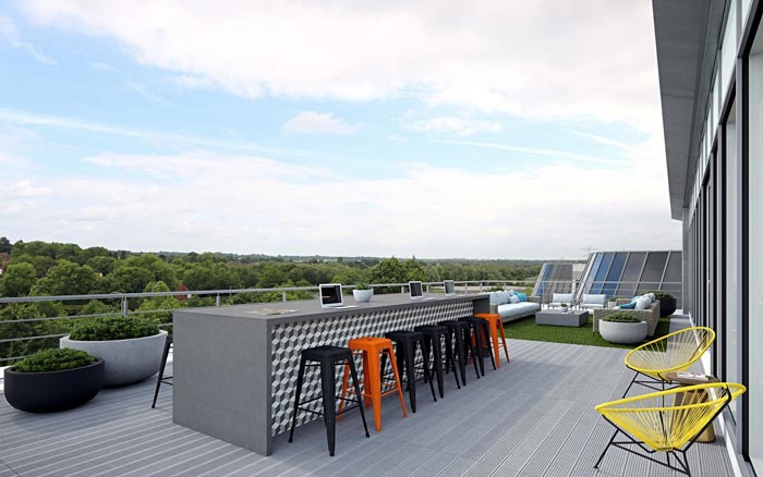 商業(yè)園辦公室開(kāi)放區(qū)裝修設(shè)計(jì)效果圖